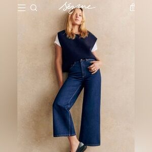Sezane - Le Crop indigo